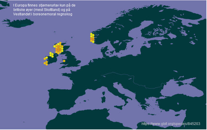 Forekomstkart i Europa